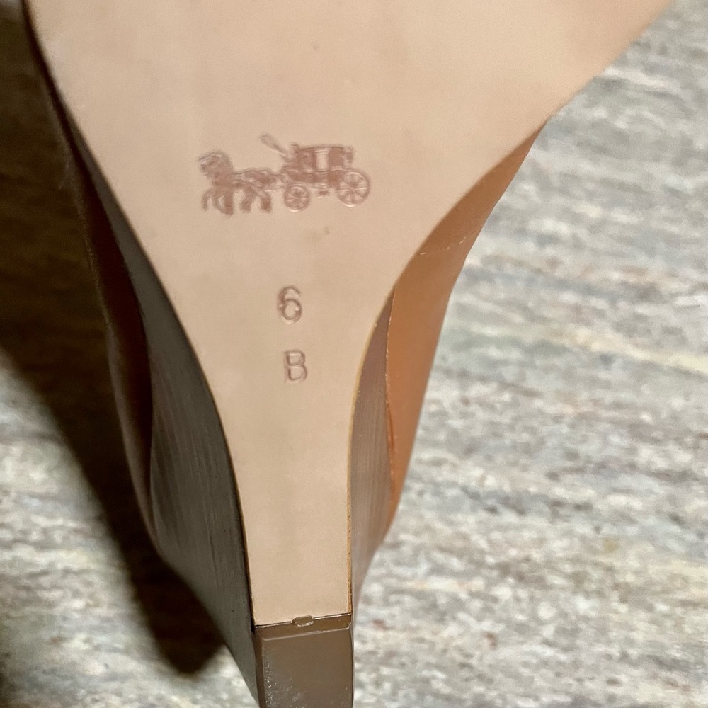 Coach GALA Women's Brown Peep Toe Wedge Heels - Picture 16 of 16